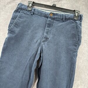 Brooks Brothers Clark Pants Mens 34x30 Navy Blue Chino Preppy Thick Cotton Blend